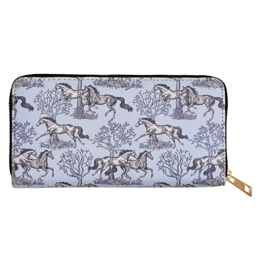 Awst Int'l "Lila" Blue Toile Clutch Wallet 1