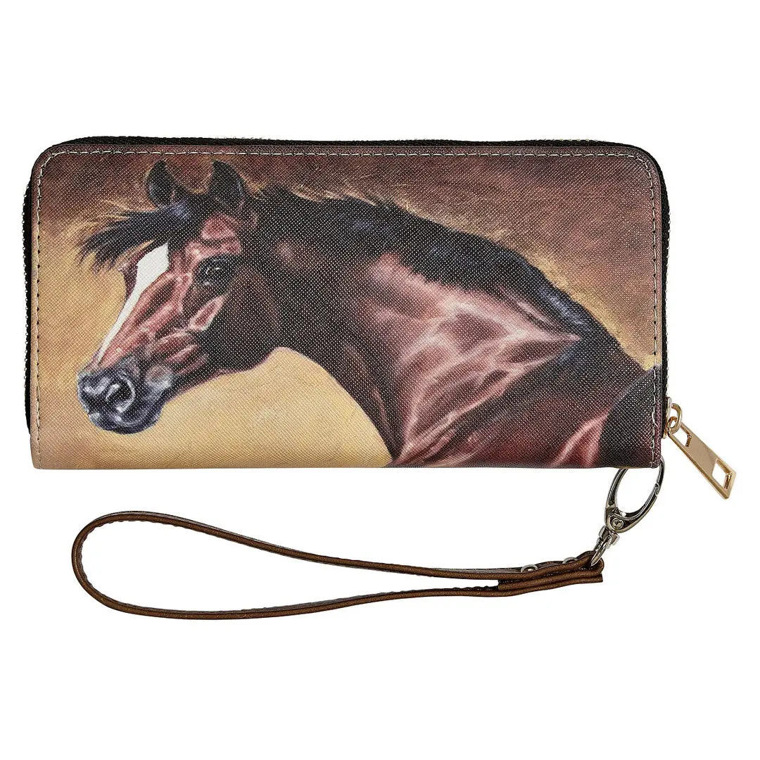 Awst Int'l "Lila" Bay Horse Head Clutch Wallet 1