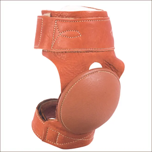 Cactus Ropes Western Soft Leather Horse Leg Skid Boots Pair Rubber Cup 2
