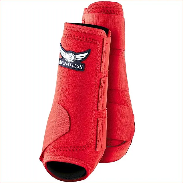 Large Cactus Ropes Relentless All Around Horse Leg Sport Boot 4 Pack Red 1