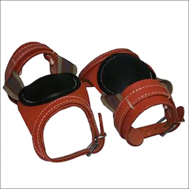 Hilason Western Horse Tack Leg Protection Skid Boots Chestnut 1