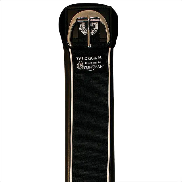 28" Reinsman Western Soft Touch Roper Neoprene Flexible Cinch Black Piping 1