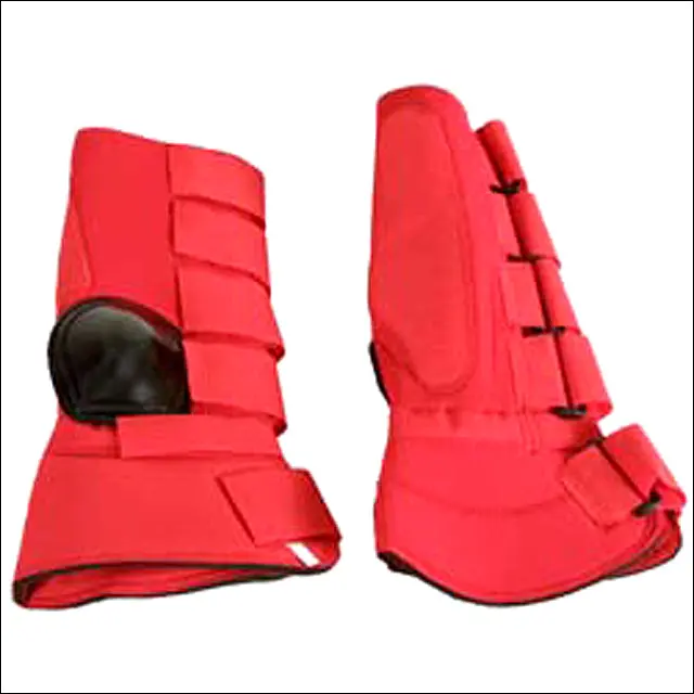 Large Hilason Western Horse Tack 4 In 1 Leg Combo Boots Red 1