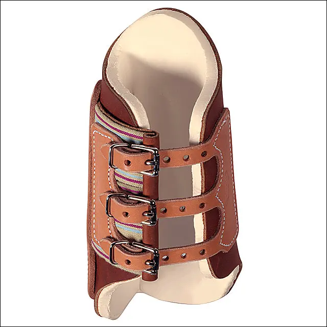Weaver Harness Leather Horse Leg Splint Rubber Boots Medium Pair Brown 1