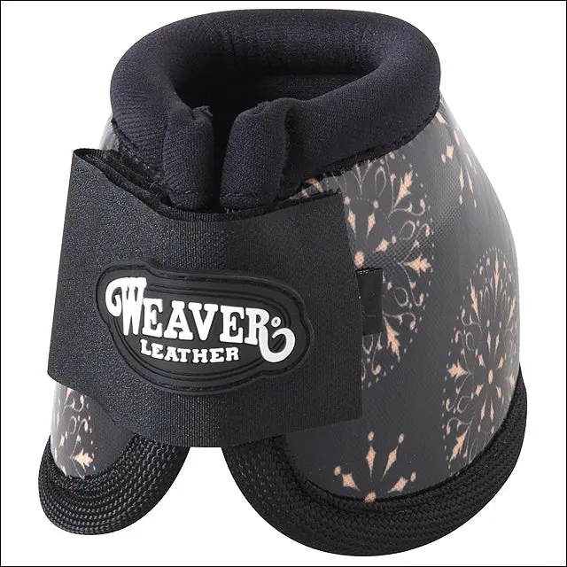 Large Weaver Fashion 600D Neoprene No Turn Horse Leg Bell Boots Pair Black 1