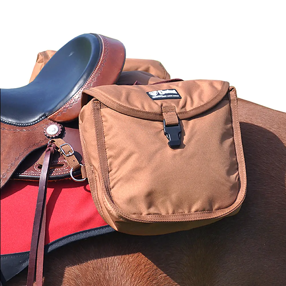 11X10x4 Classic Equine Standard Rear Bag Single Padded Main Pocket Brown 1