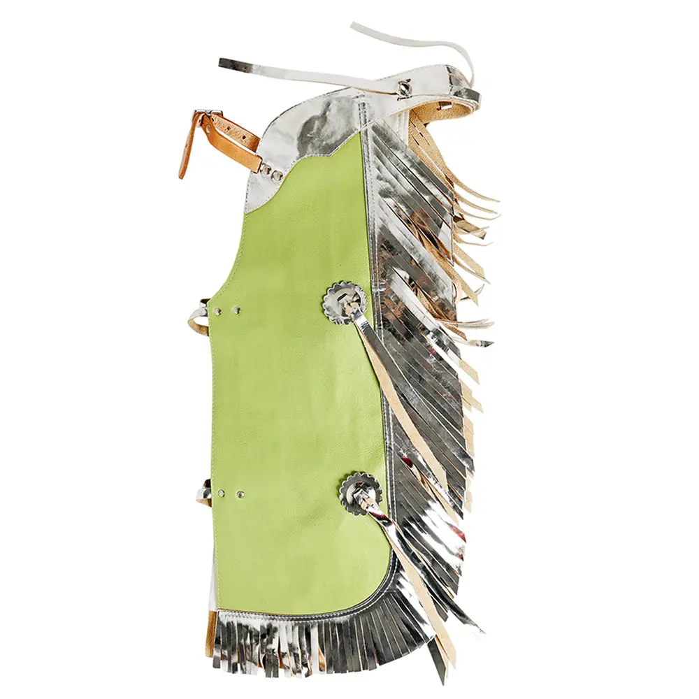 Hilason Western Pro Rodeo Bull Riding Chaps Leather Youth Kid 13