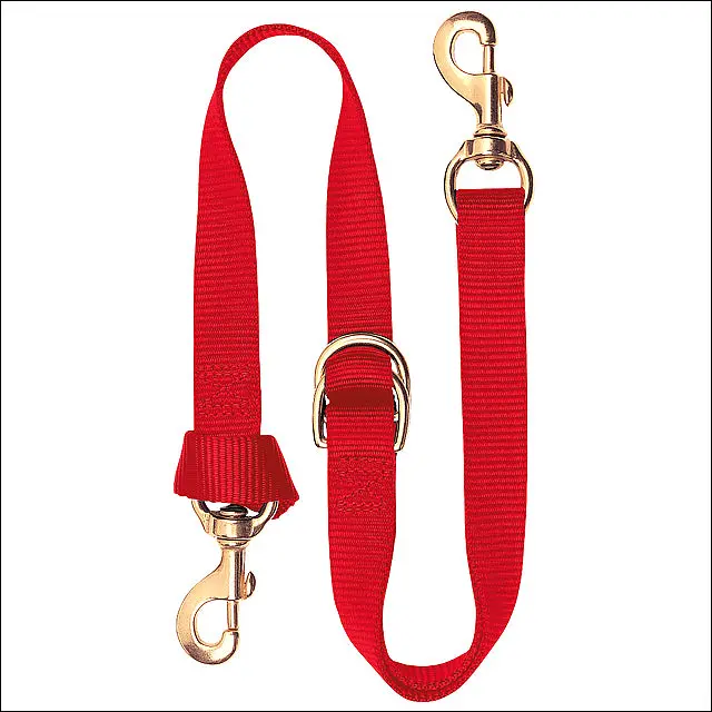 1X40 Weaver Horse Tack Deluxe Nylon Tie Down Strap W/ Brass Snap Red 1