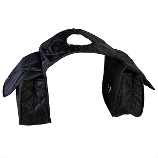 Black Hilason Western Tack Horse Quilt Saddle Horn Pockets Bag 1