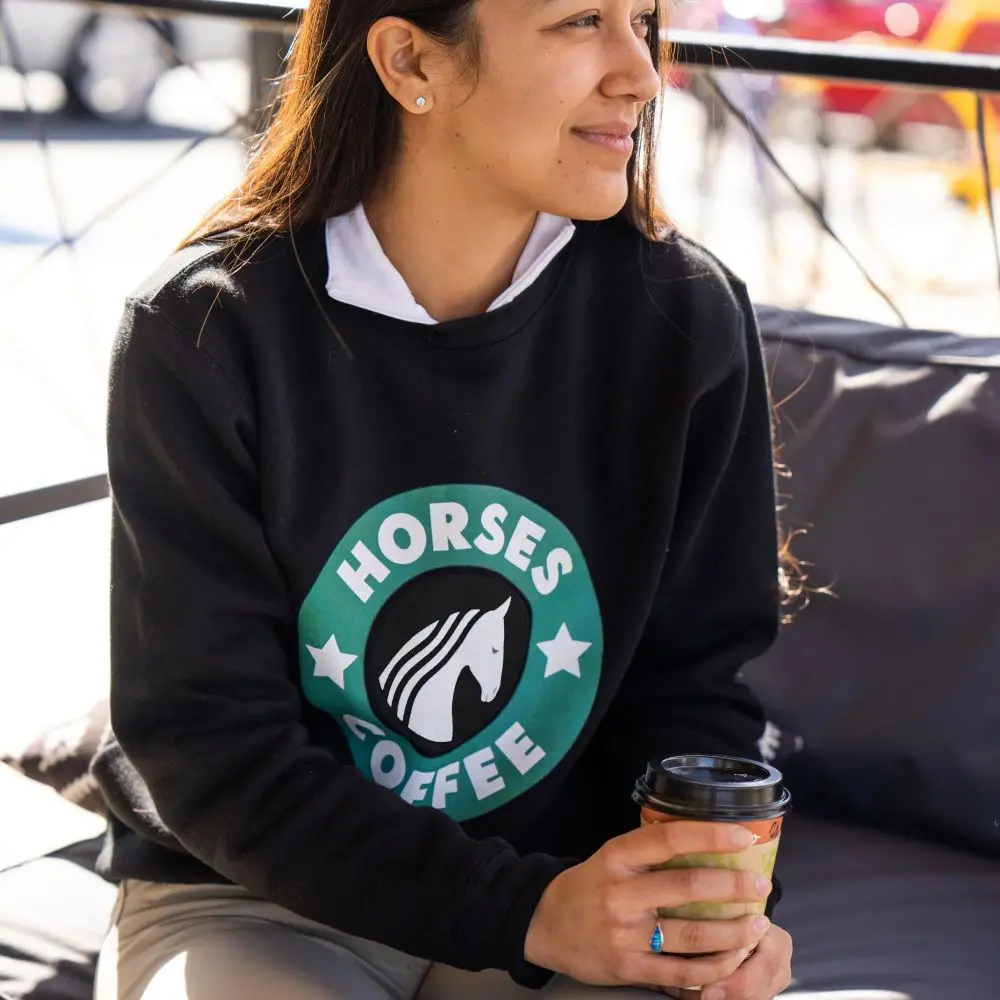 Dapplebay Horses & Coffee Sweatshirt 1