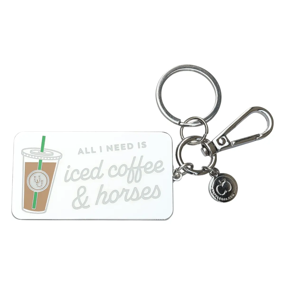 Dapplebay Iced Coffee & Horses - Keychain 1