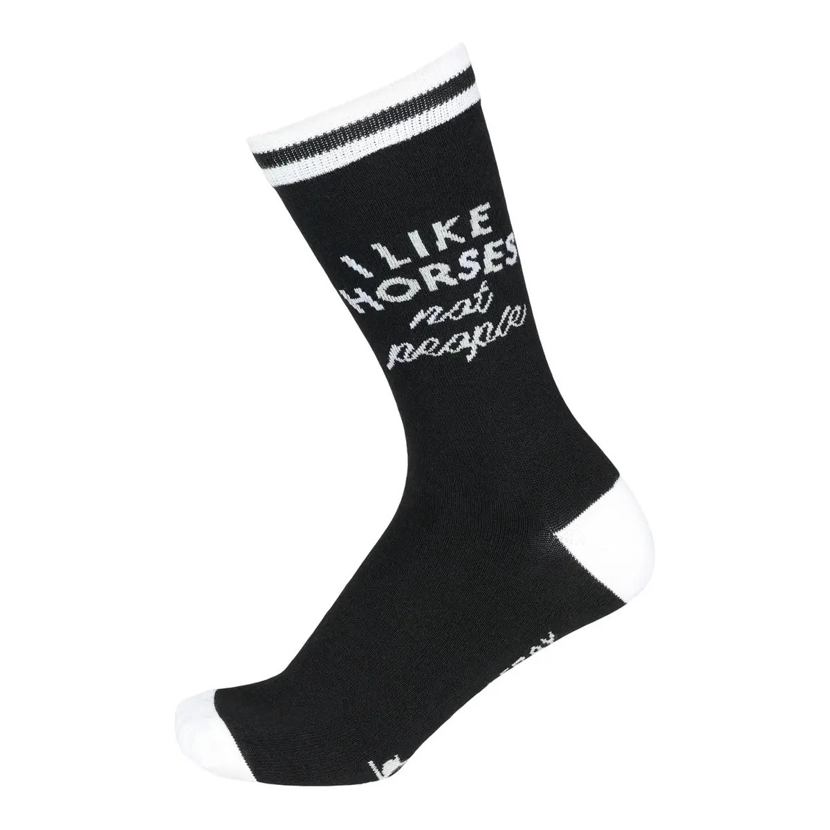 Dapplebay  Knit Crew Socks-I Like Horses 1