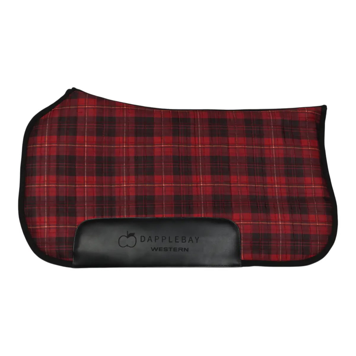 Dapplebay Holiday Plaid Western Saddle Pad - Red 1