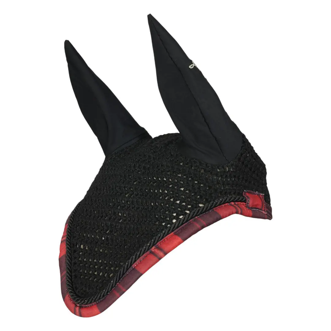Dapplebay Holiday Plaid Pony Fly Veil - Red 2