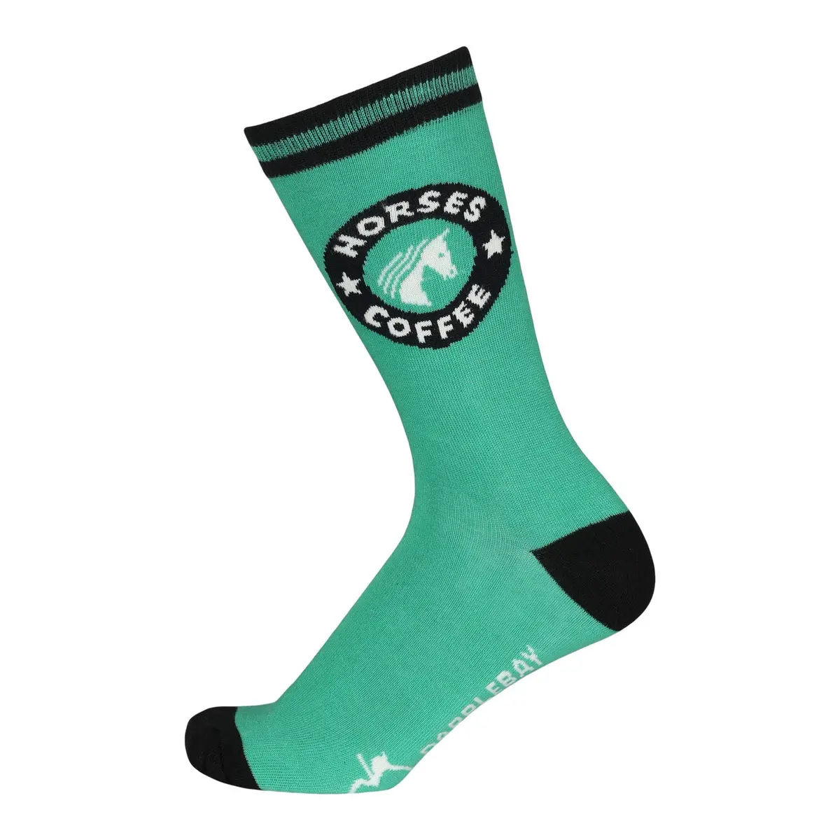 Dapplebay  Knit Crew Socks-Horses & Coffee 1