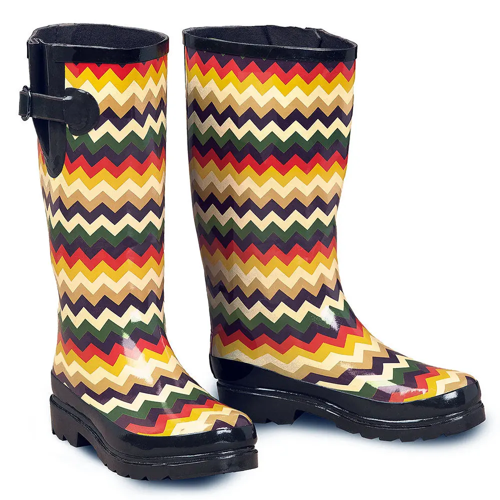 M&F Western Blazin Rox Leanne Ladies Rain Boot Waterproof Chevron Zigzag Pattern 1