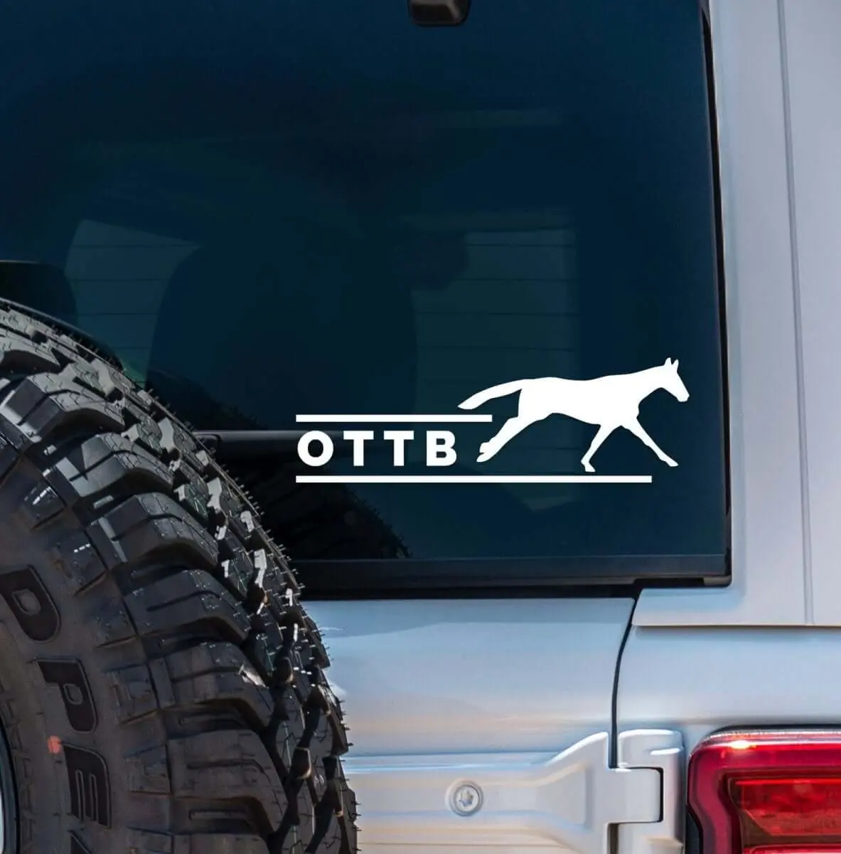 Dapplebay Ottb - Vinyl Decal-White 1
