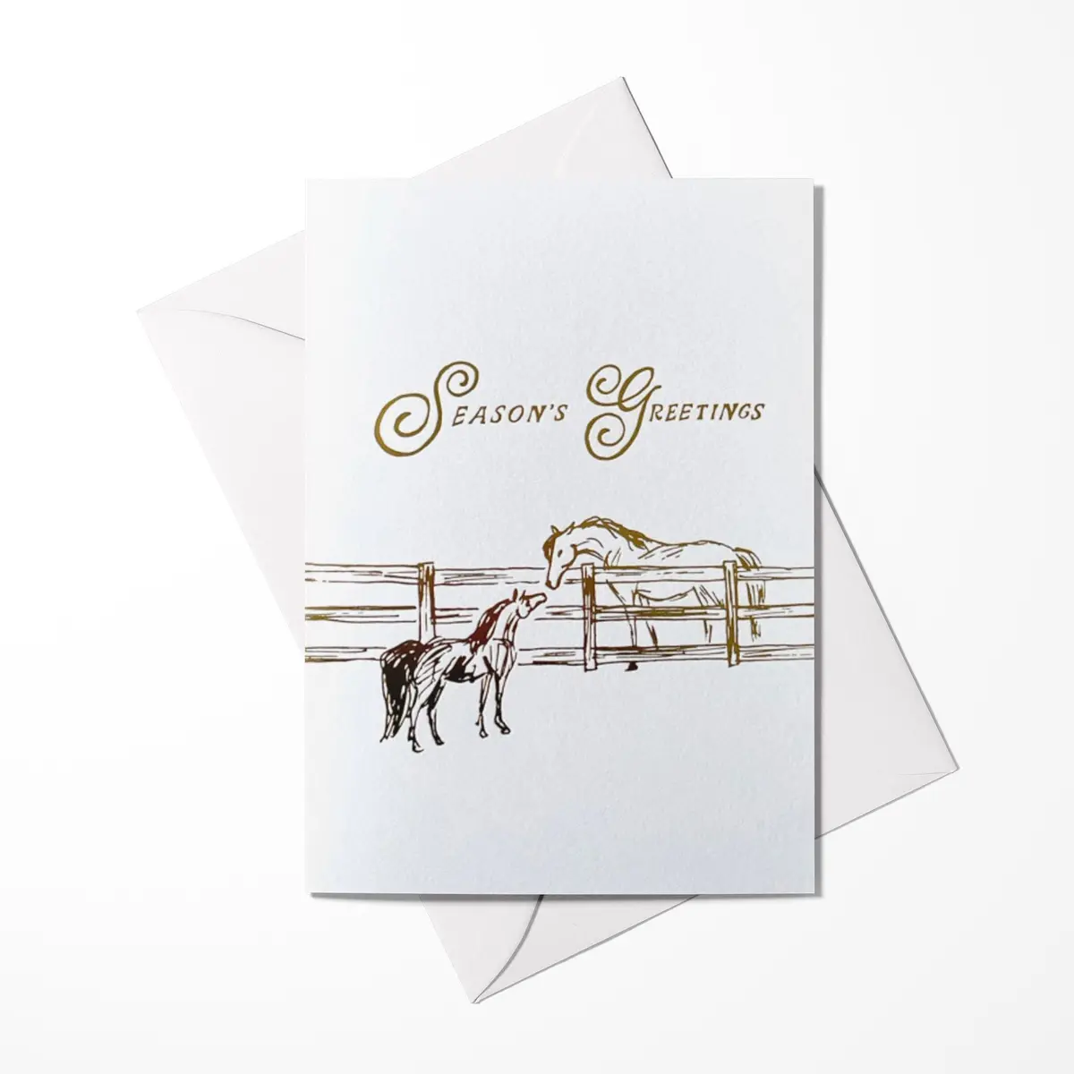 Dapplebay Season's Greetings Cards-White/Gold 1