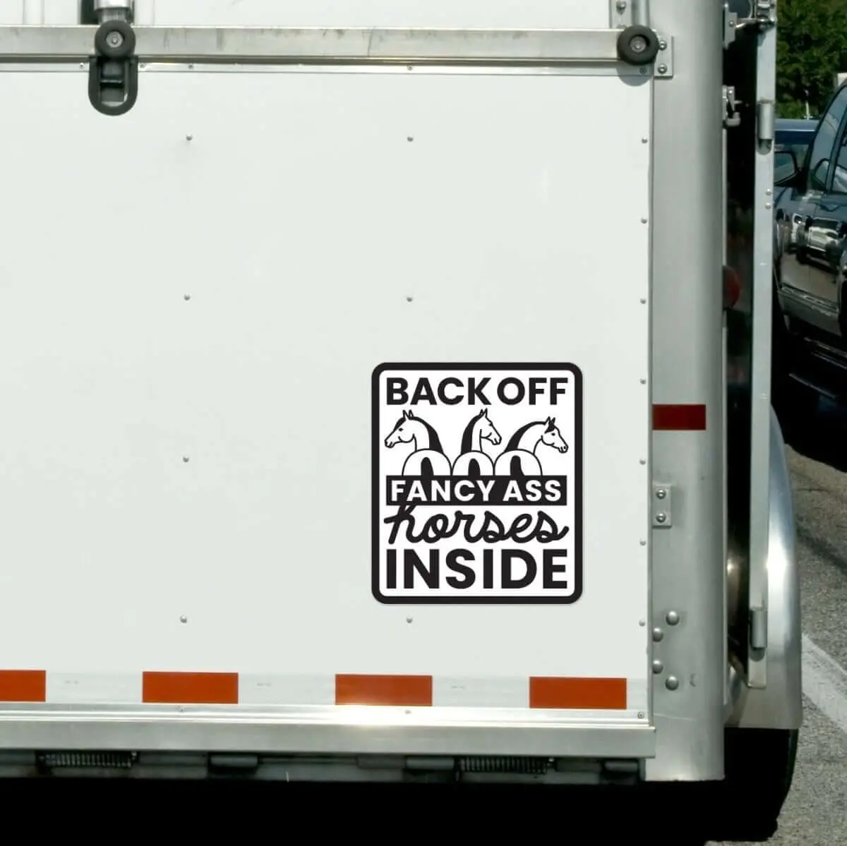 Dapplebay Fancy A$$ Horses - Horse Trailer Decal 1