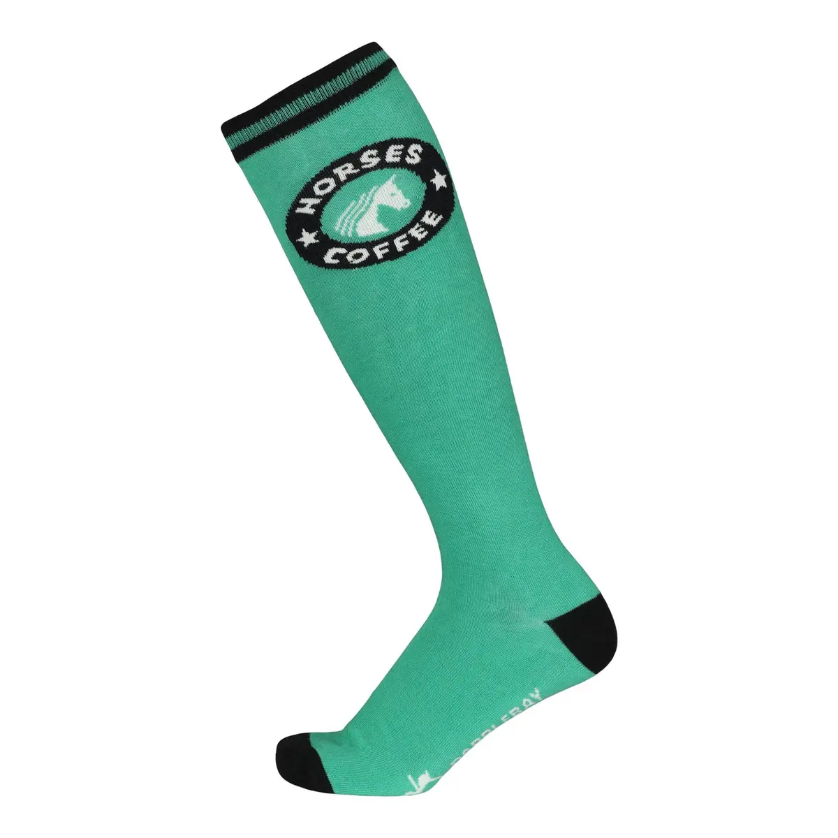 Dapplebay  Knit Boot Socks-Horses & Coffee 1