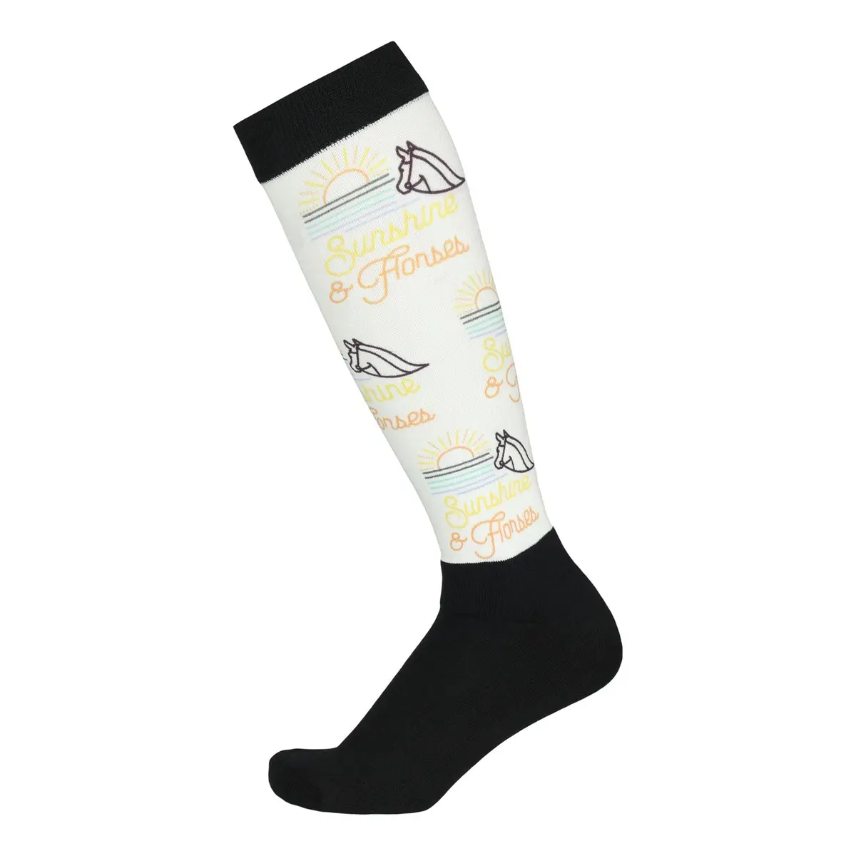 Dapplebay  Slick Boot Socks-Sunshine & Horses 1