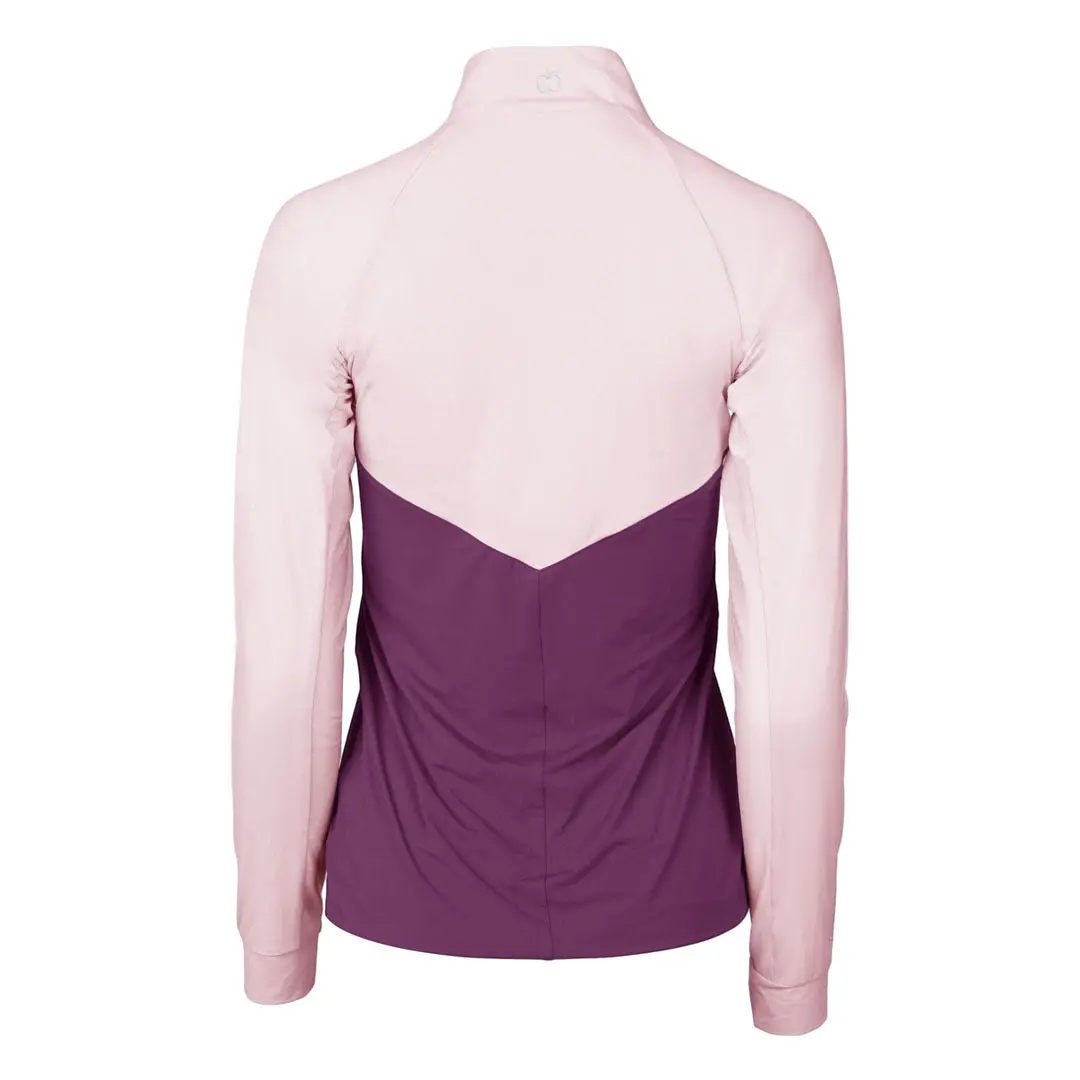 Dapplebay Lady 1/4 Zip Riding Top-Light Pink/Plum 2