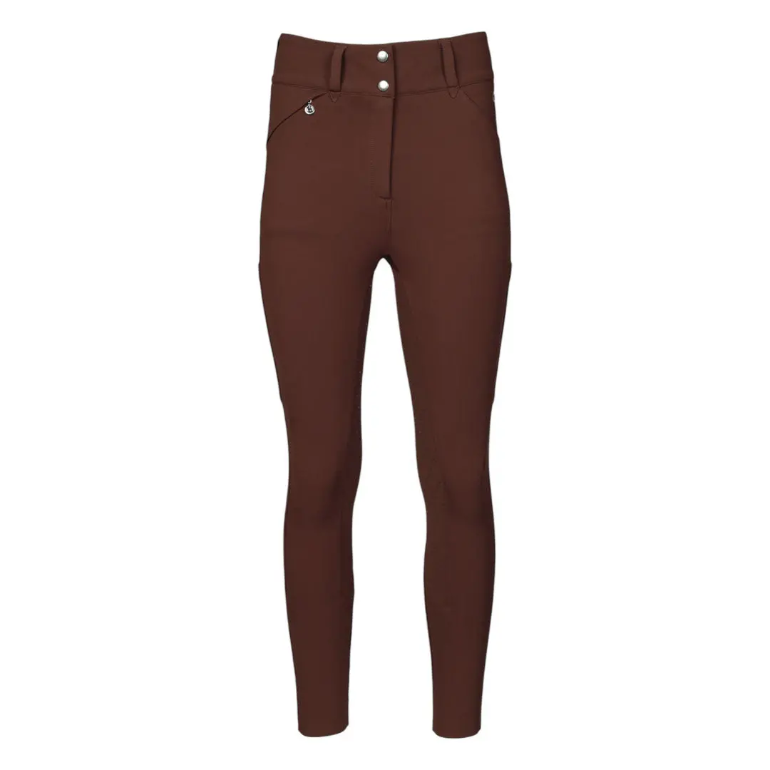Dapplebay Compression Full Seat Breeches-Chocolate 1