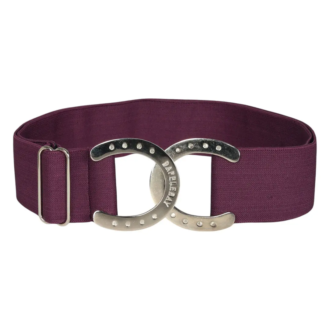 Dapplebay Horse Shoe Elastic Belt-Plum 1