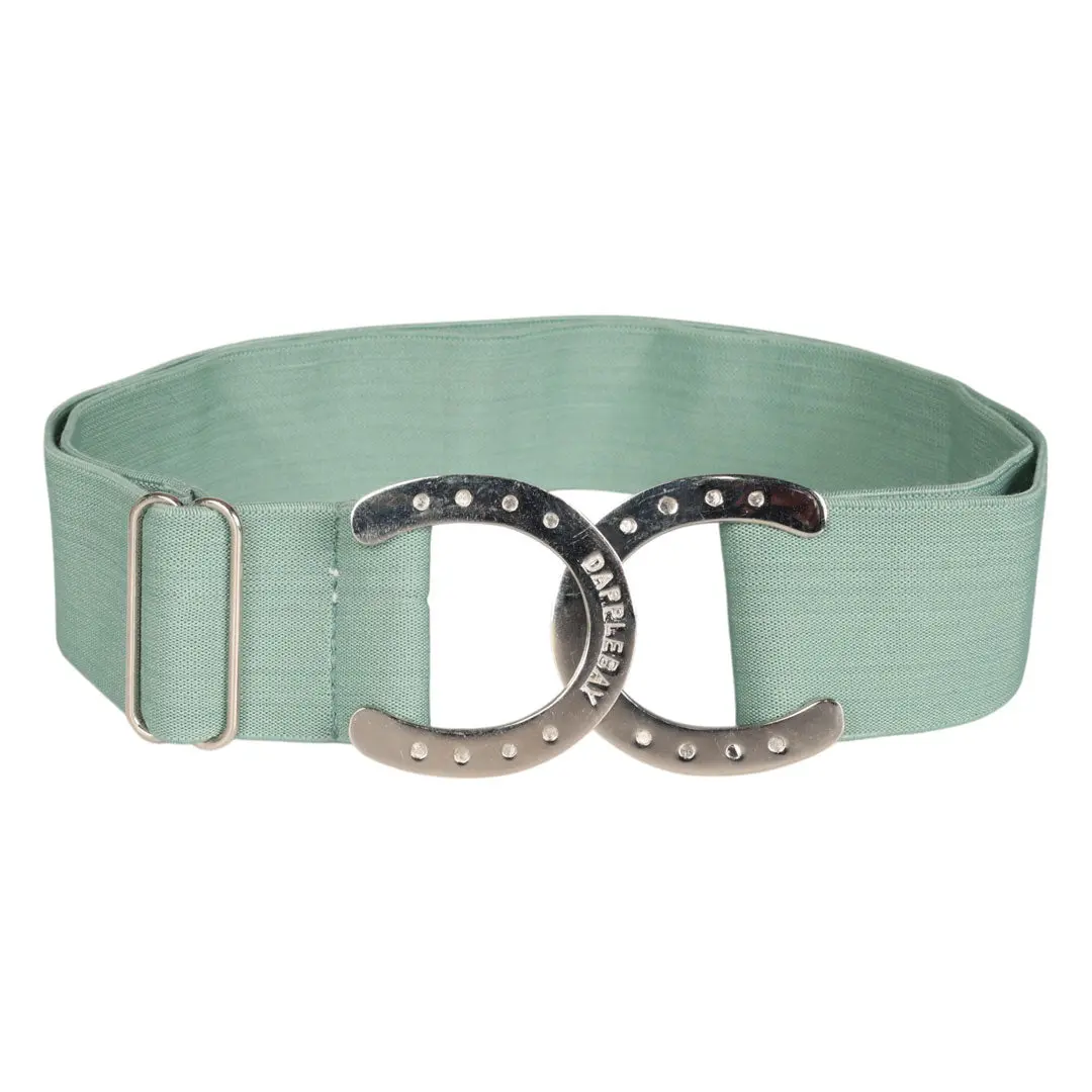 Dapplebay Horse Shoe Elastic Belt-Dusty Teal 1