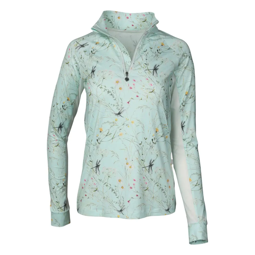 Dapplebay Dragonfly Meadow 1/4 Zip Riding Top - Long Sleeve 1