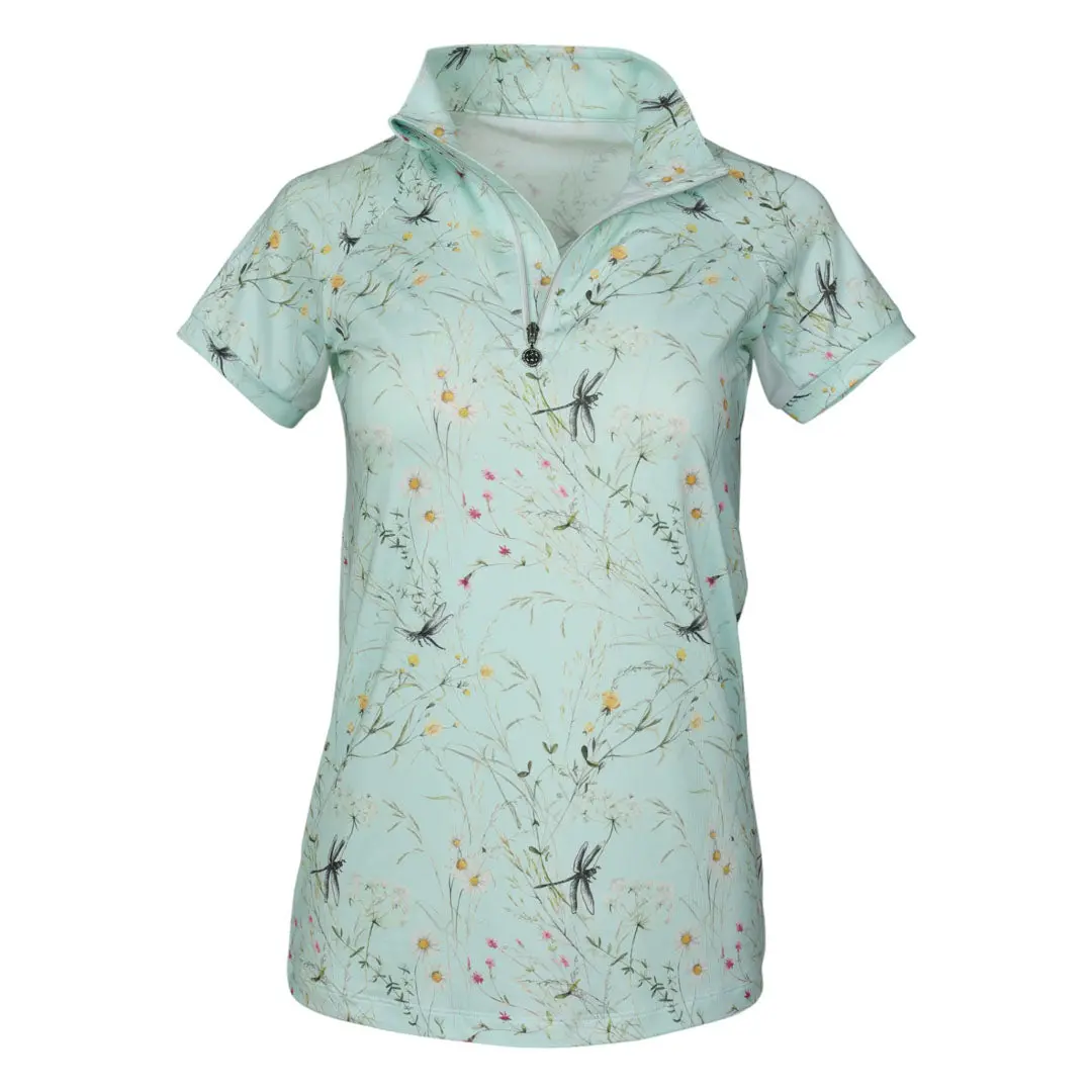 Dapplebay Dragonfly Meadow 1/4 Zip Riding Top - Short Sleeve 1