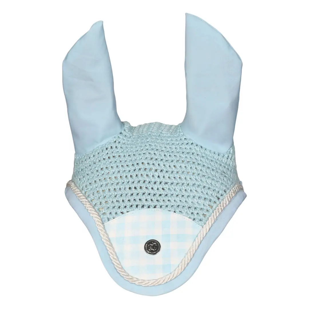 Dapplebay Gingham Fly Veil-Blue/White 1