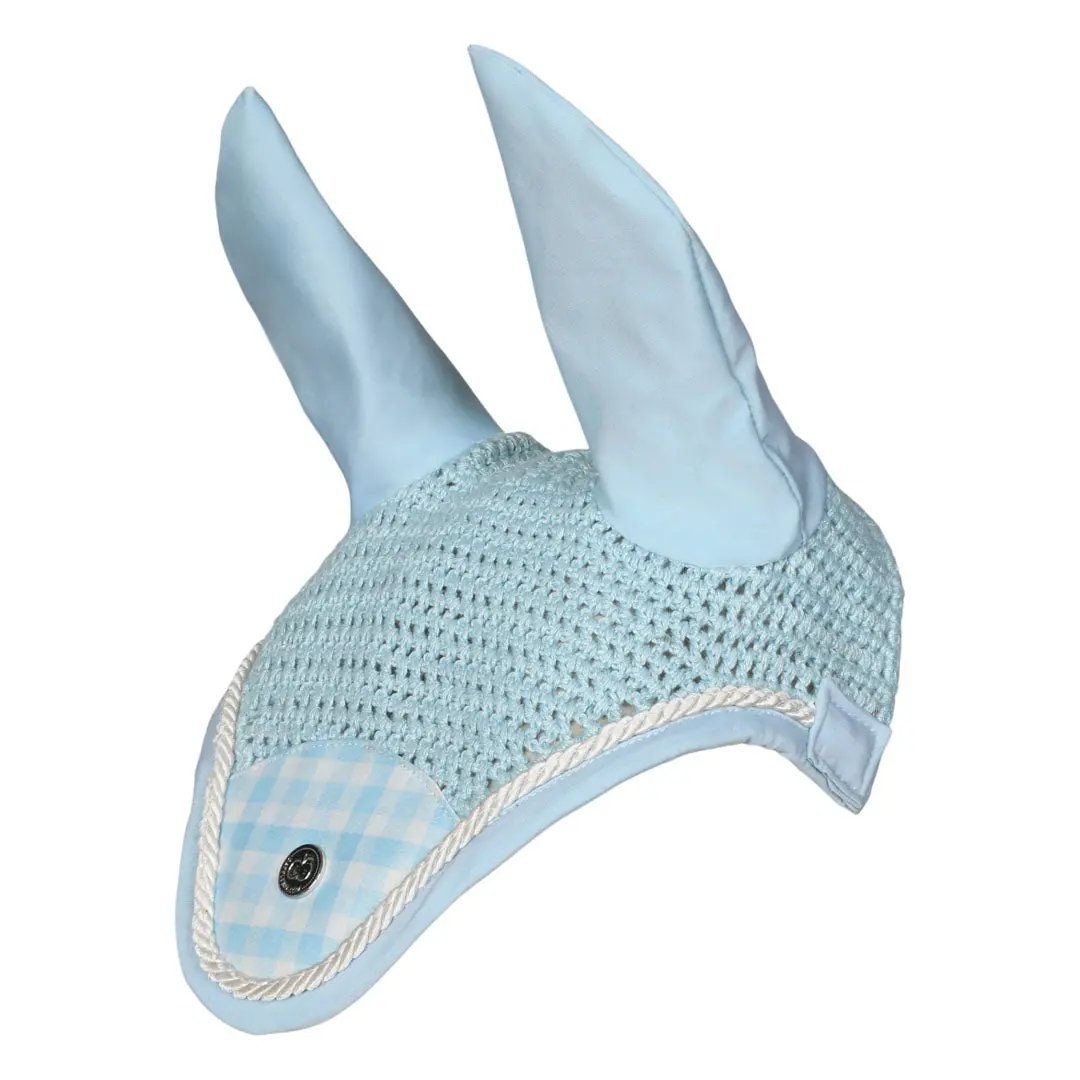 Dapplebay Gingham Fly Veil-Blue/White 2