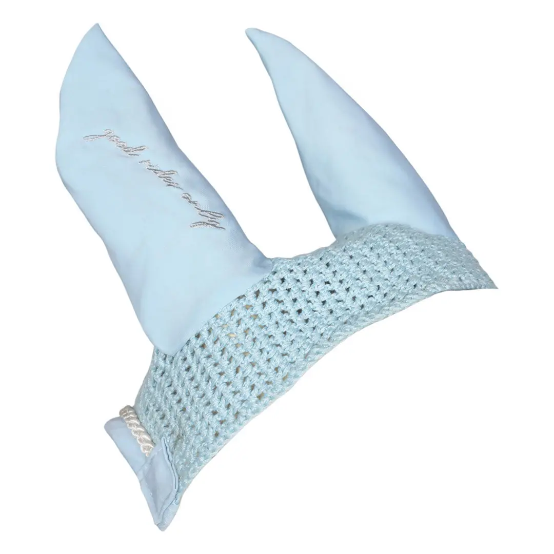 Dapplebay Gingham Fly Veil-Blue/White 3