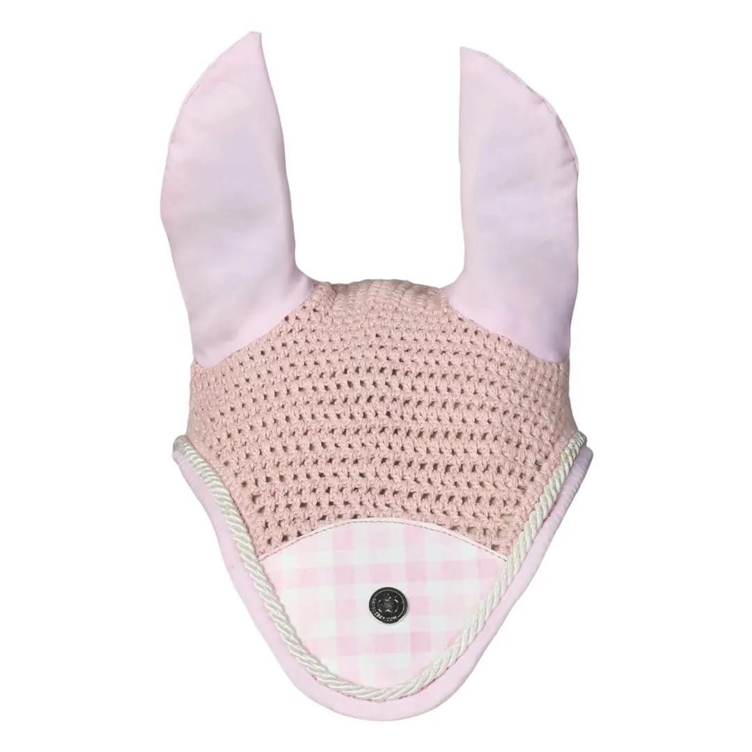 Dapplebay Gingham Fly Veil-Pink/White 1