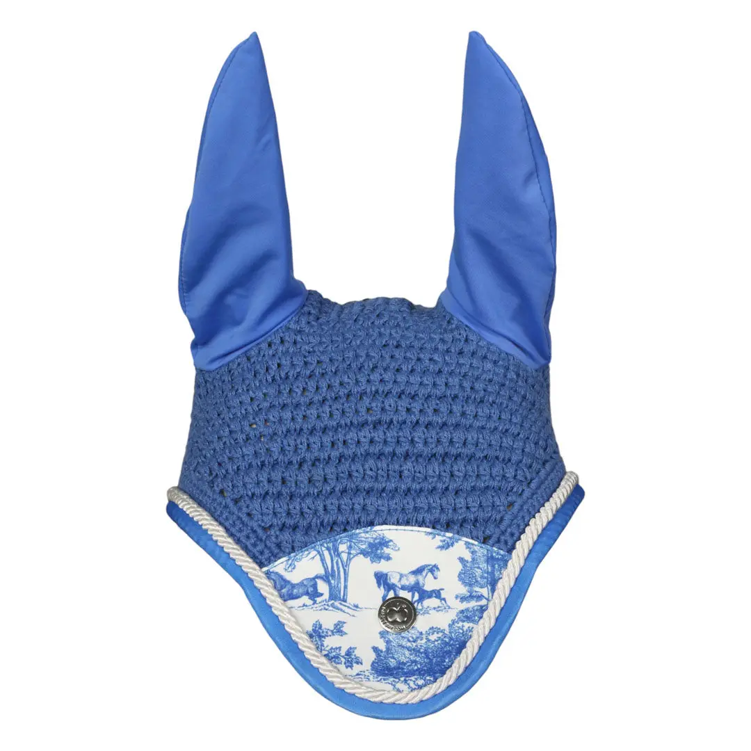 Dapplebay Equestrian Toile Pony Fly Veil-Blue/White 1