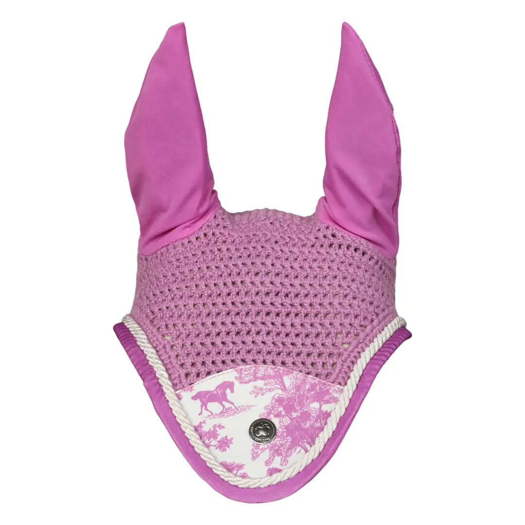 Dapplebay Equestrian Toile Fly Veil-Rose/White 1