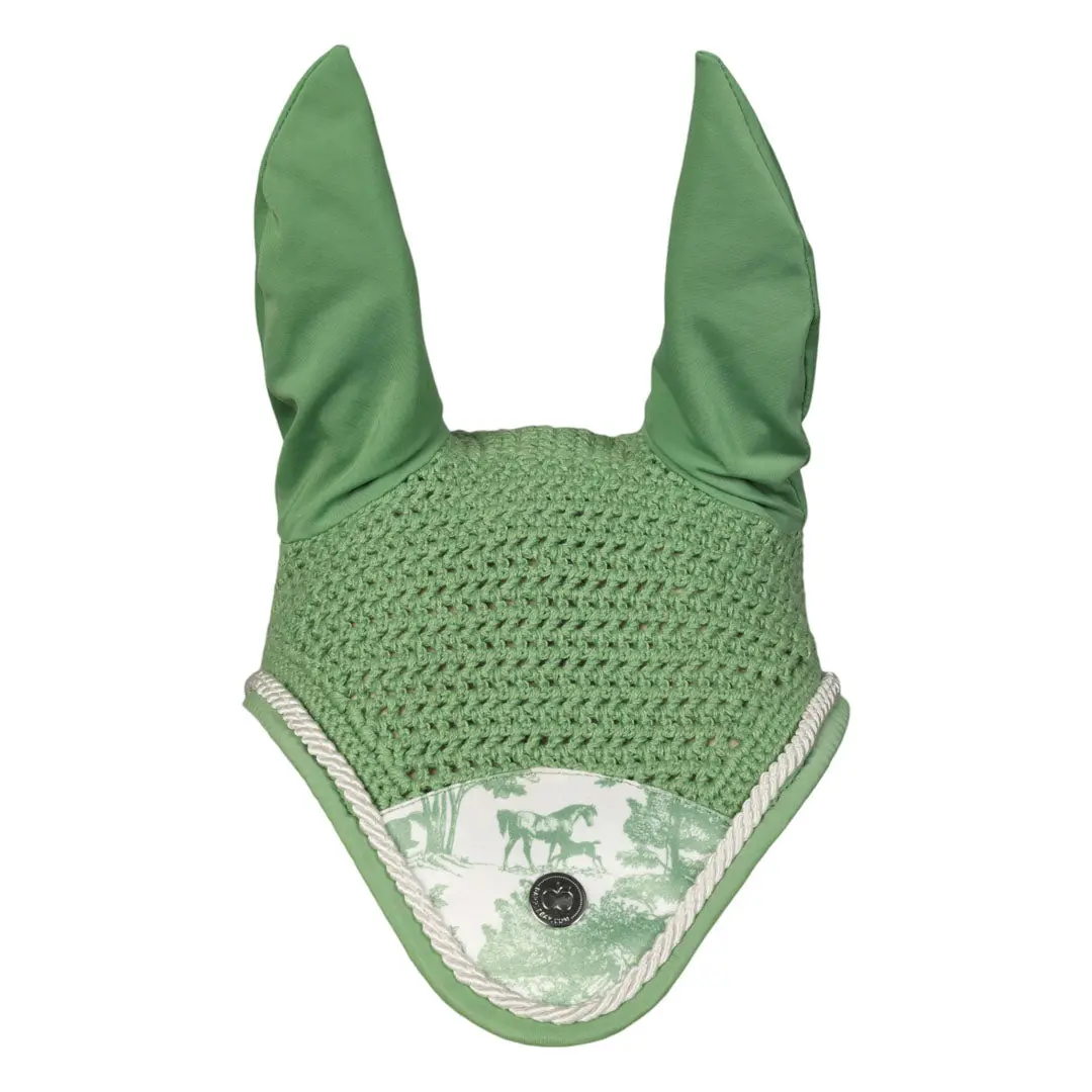 Dapplebay Equestrian Toile Fly Veil-Green/White 1