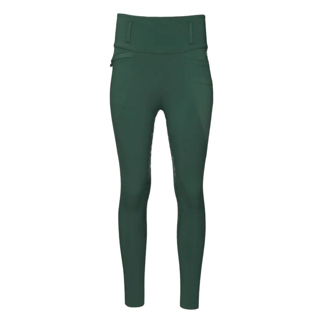 Dapplebay Equestrian Toile Essential Tights-Evergreen 1