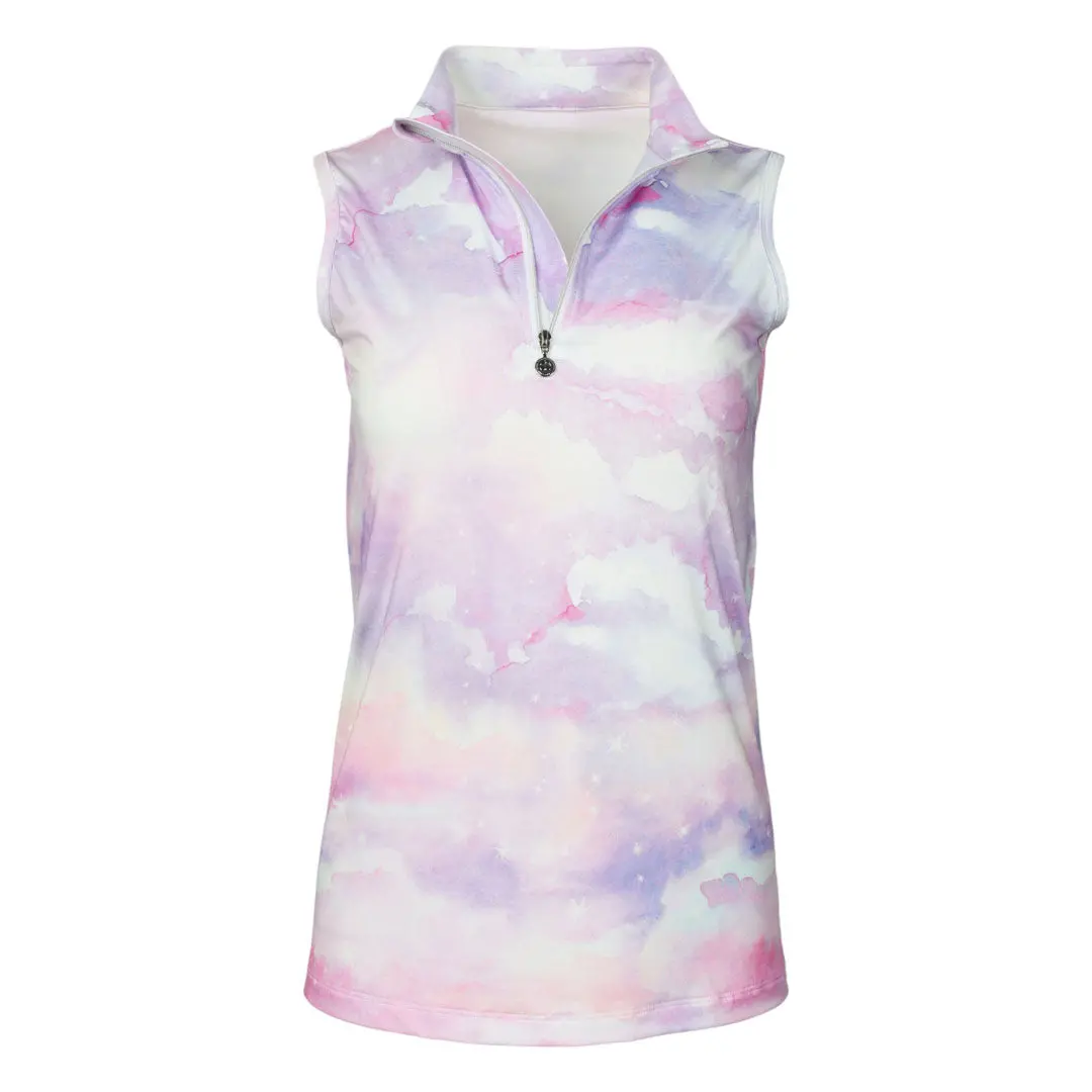 Dapplebay Lavender Haze 1/4 Zip Light Riding Top - Sleeveless 1