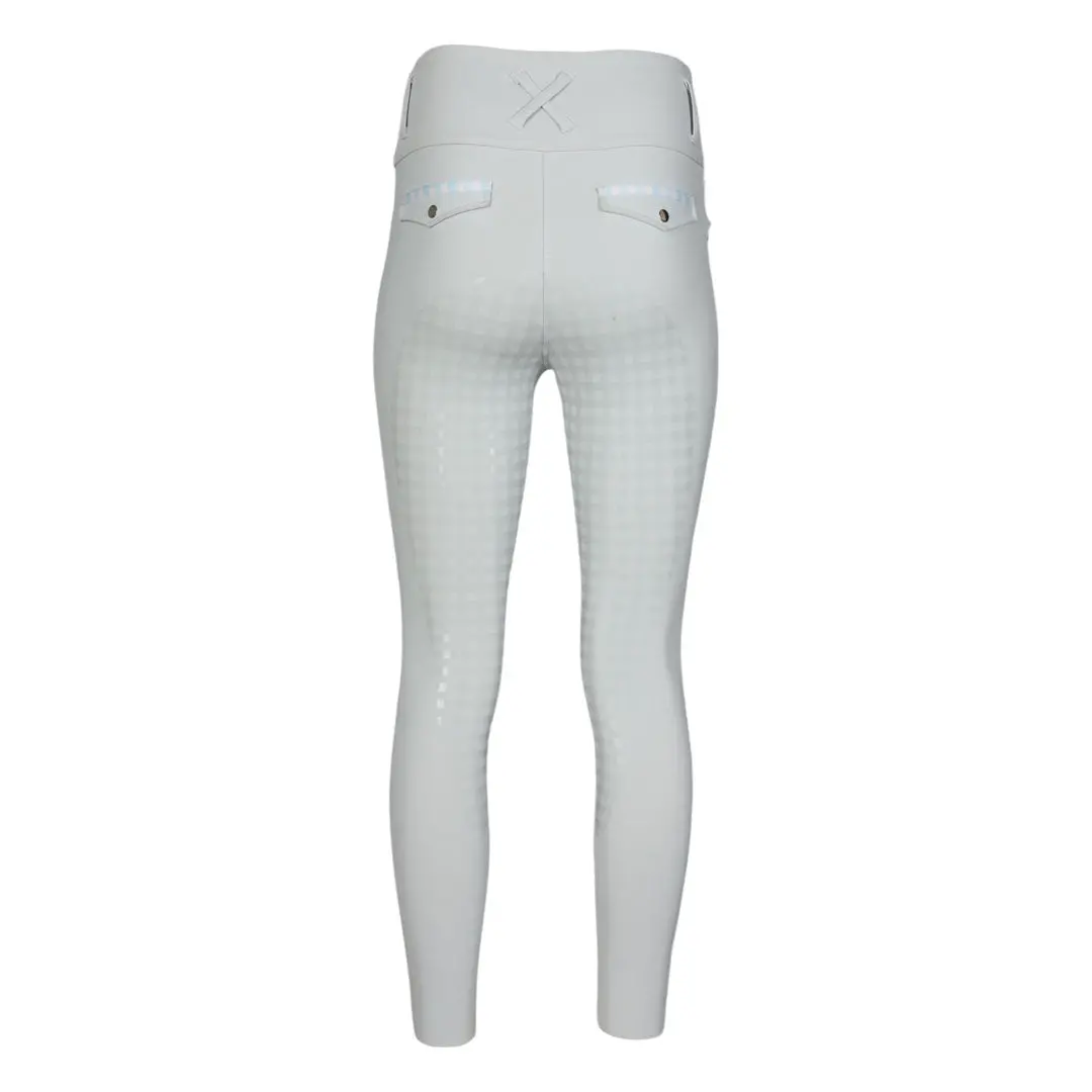 Dapplebay Kids Gingham Essential Full Seat Tights-Light Grey 3
