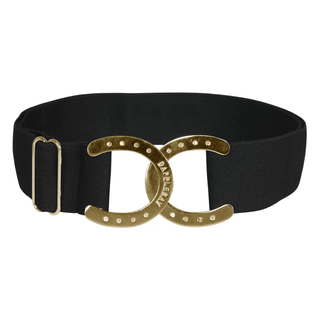 Dapplebay Horse Shoe Elastic Belt-Black 2