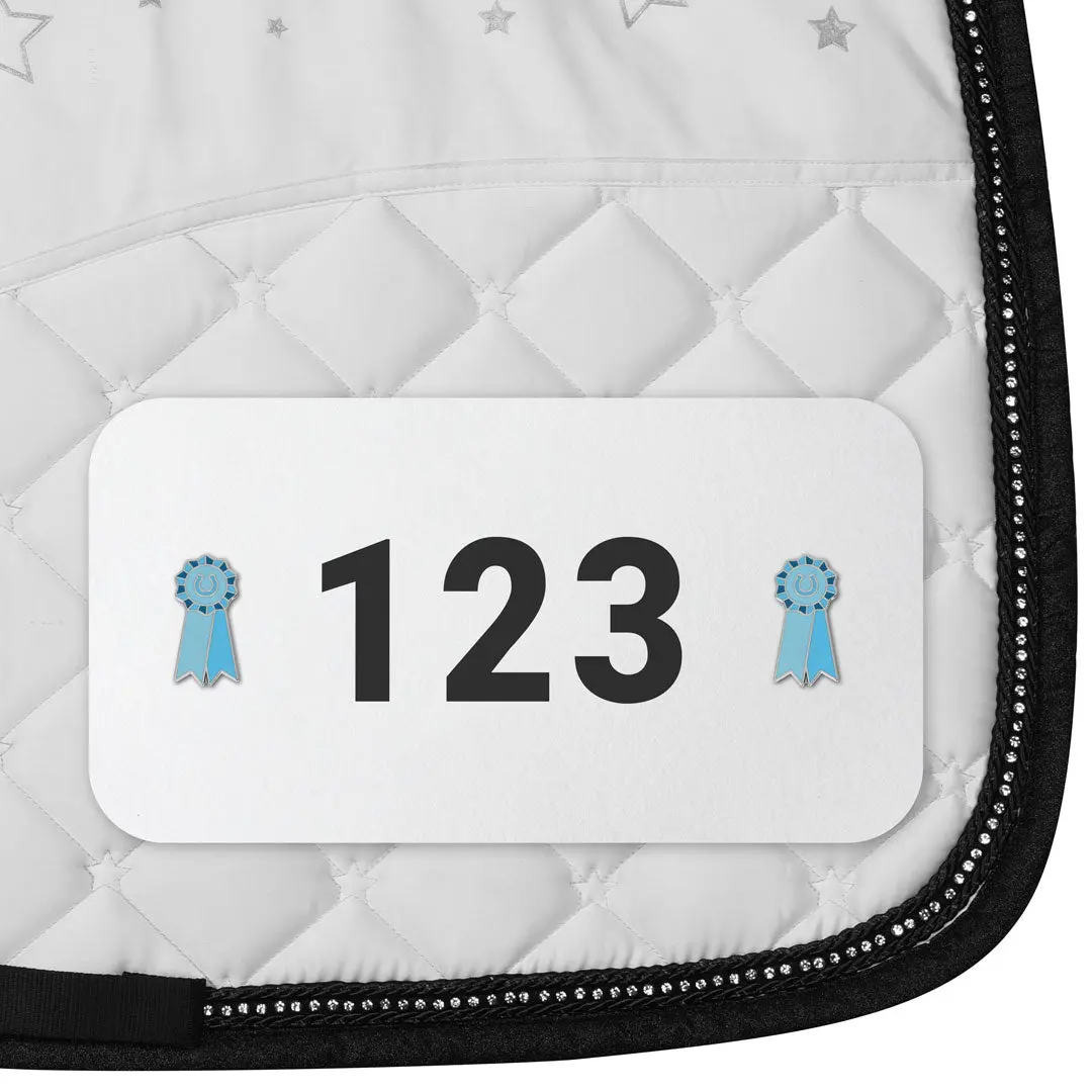 Dapplebay Horse Show Number Pins - Blue Ribbon 1