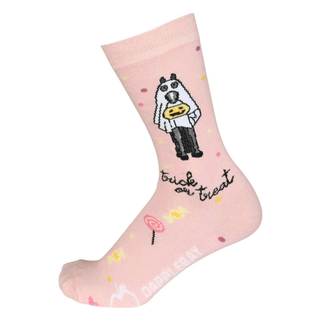 Dapplebay Trick Or Treat Knit Crew Socks 1