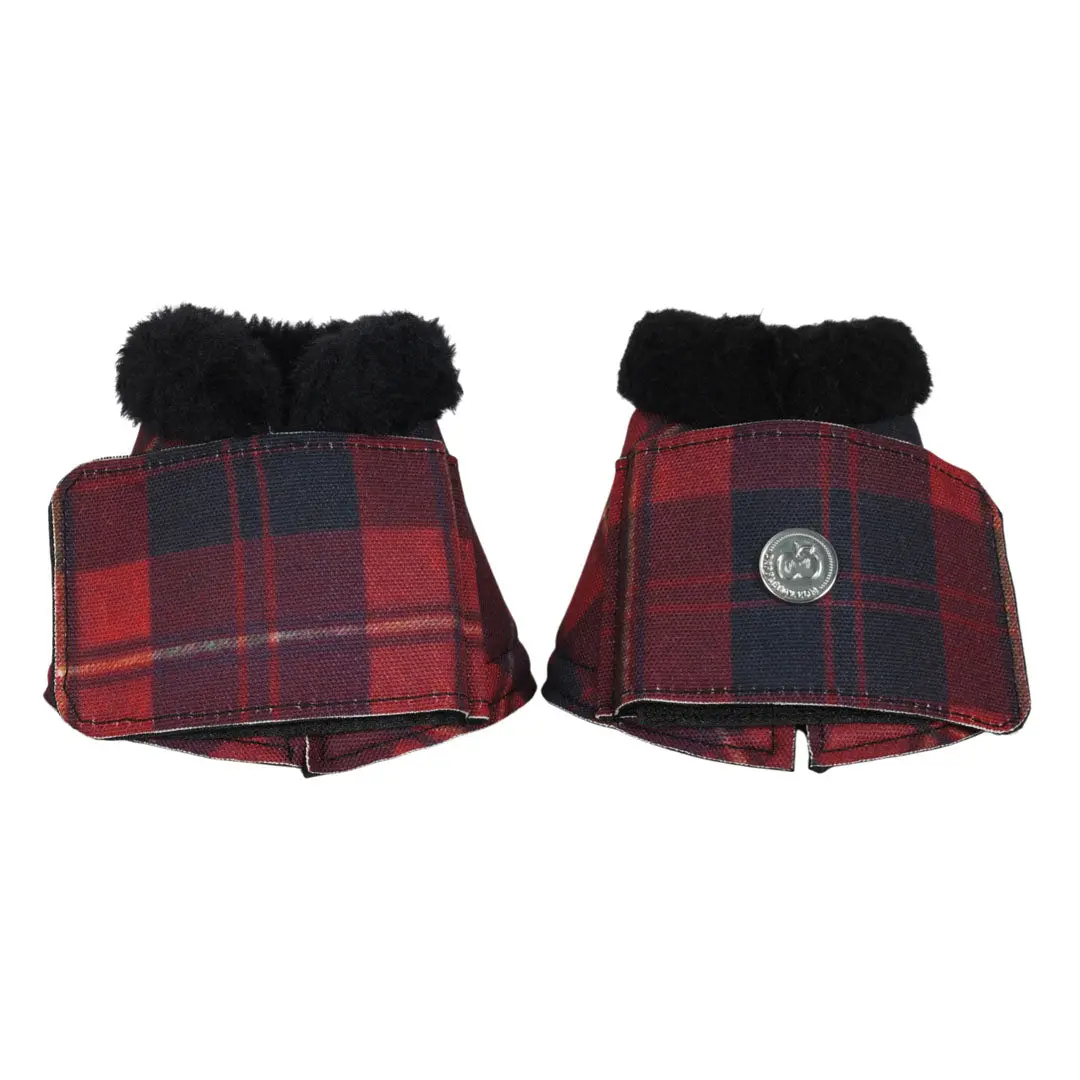 Dapplebay Holiday Plaid Bell Boots-Red 1