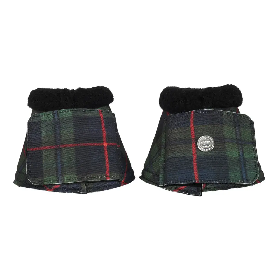 Dapplebay Holiday Plaid Bell Boots-Green 1