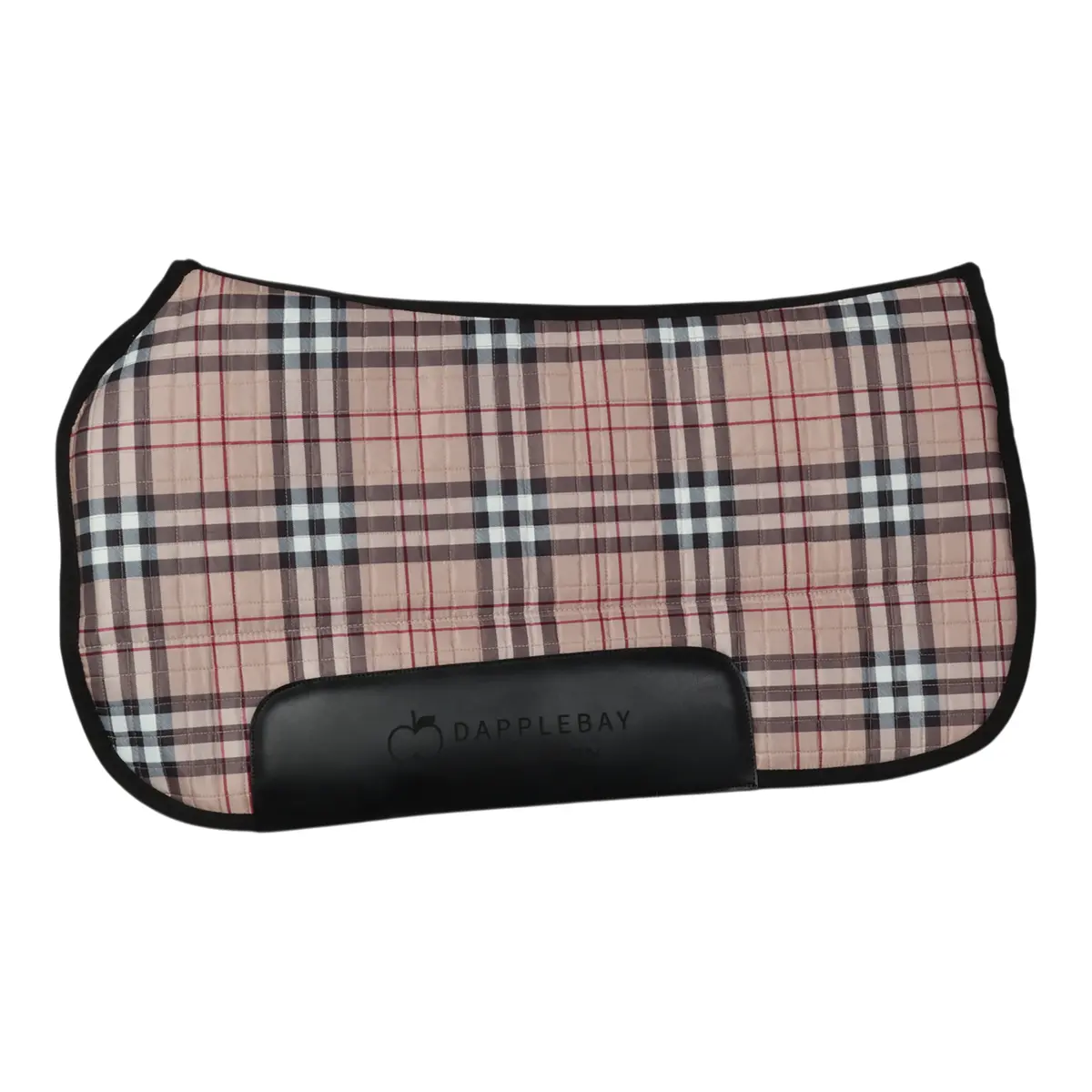 Dapplebay Holiday Plaid Western Saddle Pad-Tan 1