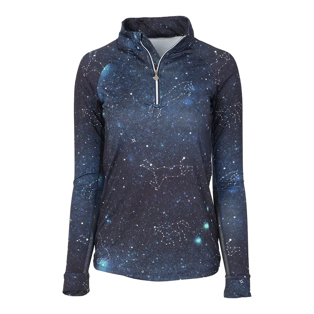 Dapplebay Midnight Constellation Kid's 1/4 Zip Riding Top 1