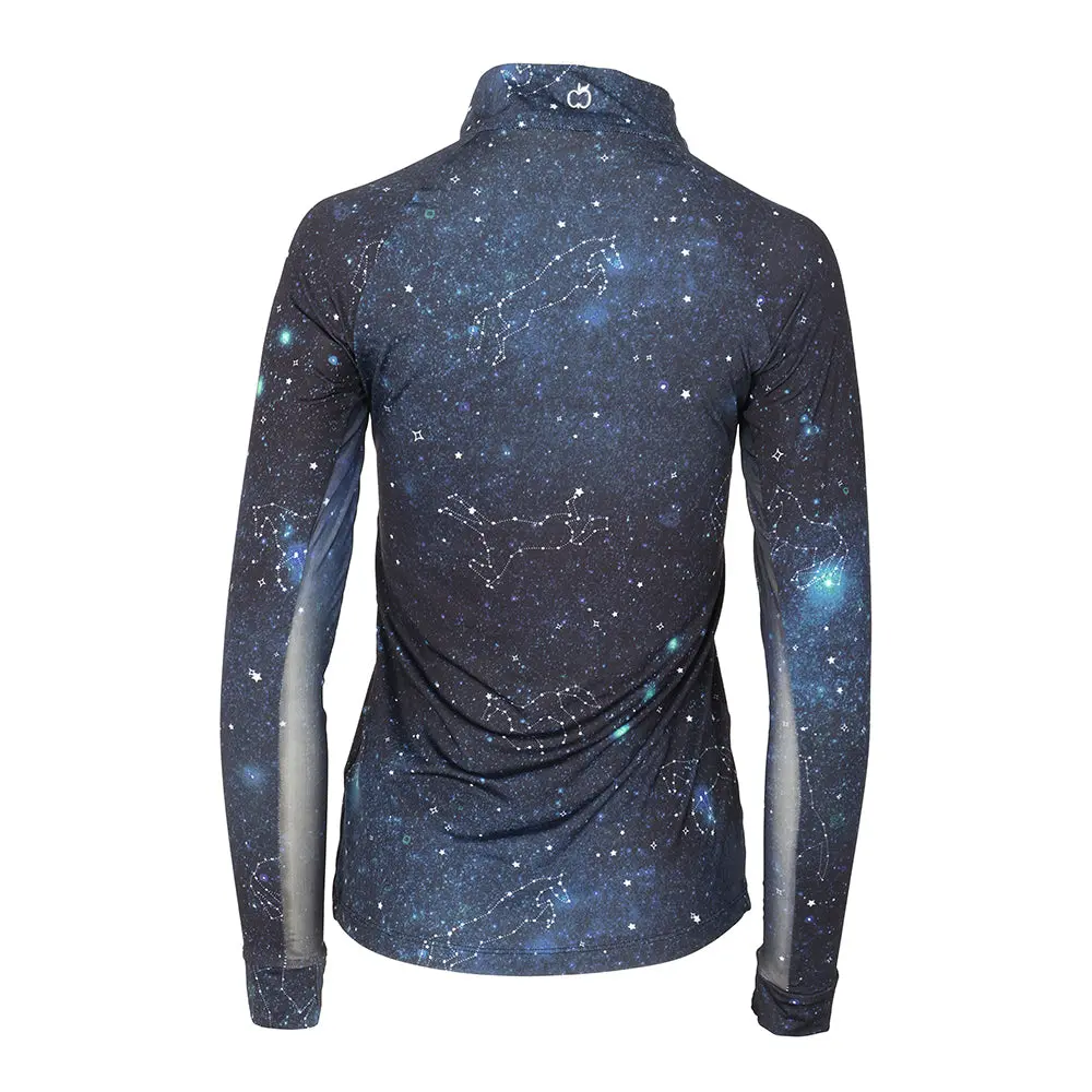 Dapplebay Midnight Constellation Ladies 1/4 Zip Riding Top 4