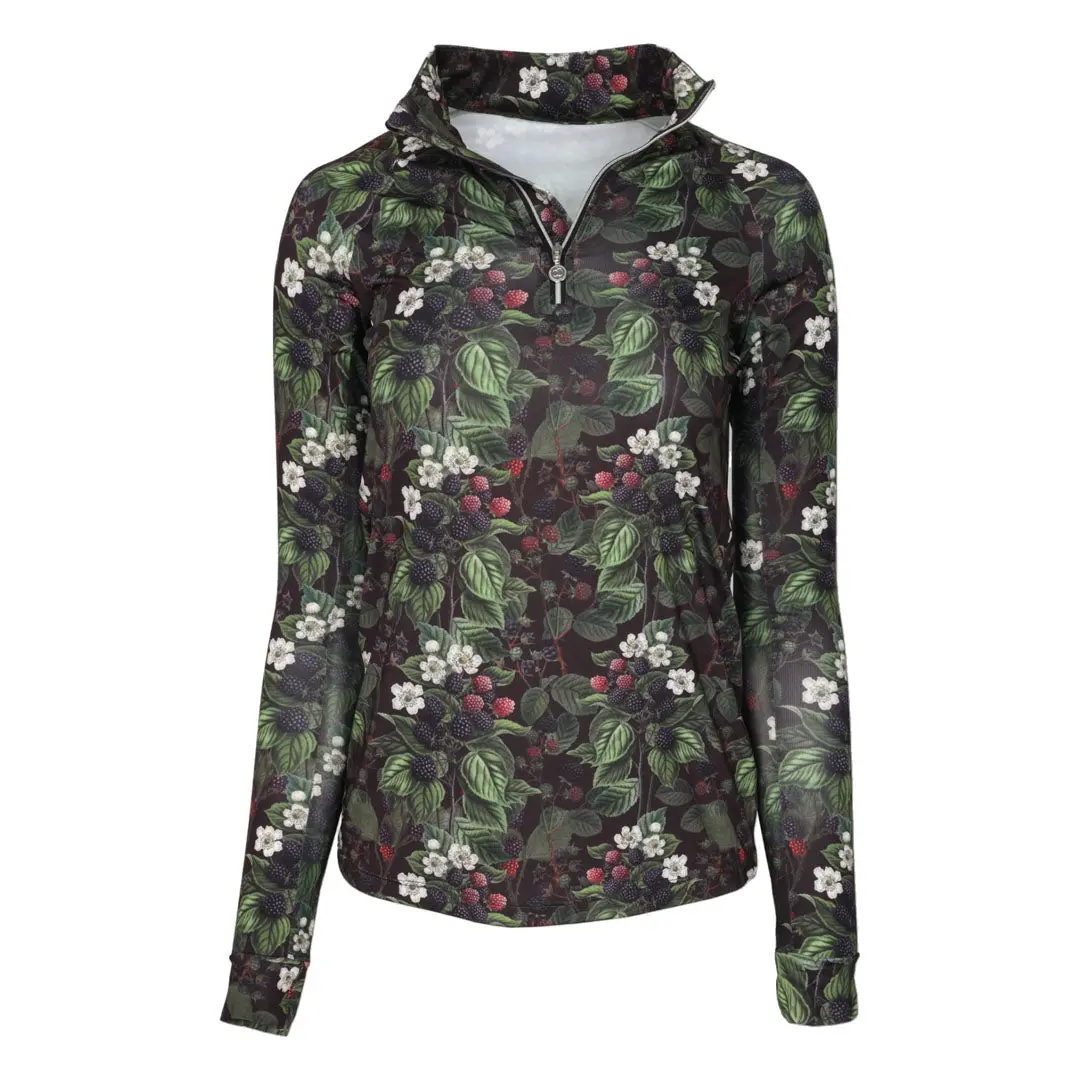 Dapplebay Blackberry Daze 1/4 Zip Riding Top 1